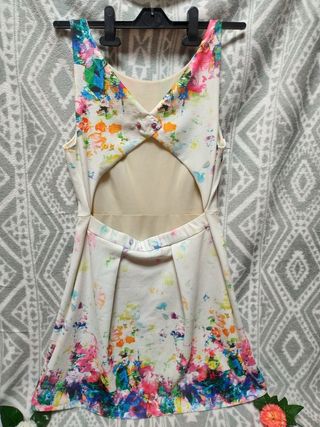👗 Vestido Blanco Promod con espalda descubierta