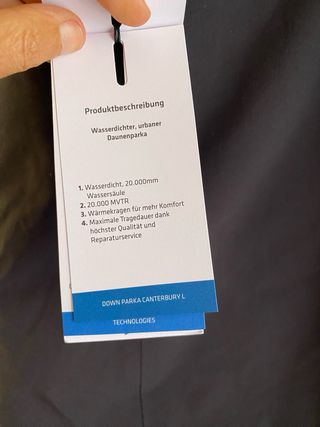 Parka de plumón impermeable