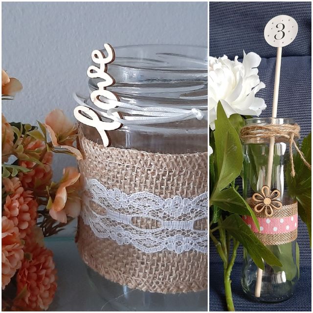 Barattoli decorati per matrimoni, feste