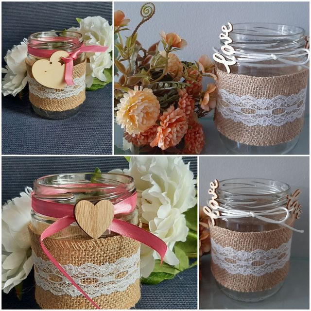 Barattoli decorati per matrimoni, feste