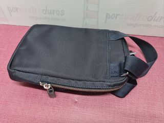 Bandolera Piquadro tela y cuero