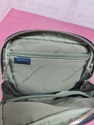 Bandolera Piquadro tela y cuero