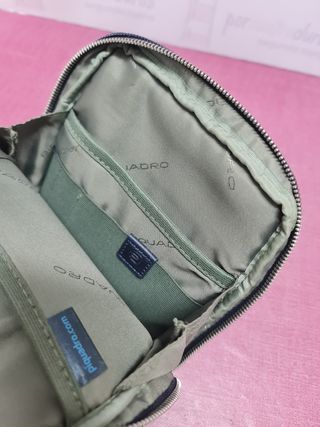 Bandolera Piquadro tela y cuero