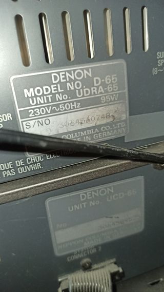 Denon UDR65-UCD65-D65. De regalo Altavoces.