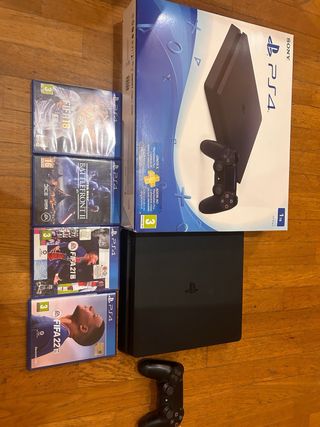 play station 4( 1TB) PS4 más cuatro juegos