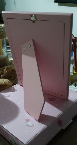 Cornice Argento bimba femmina rosa