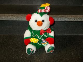 Pupazzo di neve con caramelle peluche Condorelli