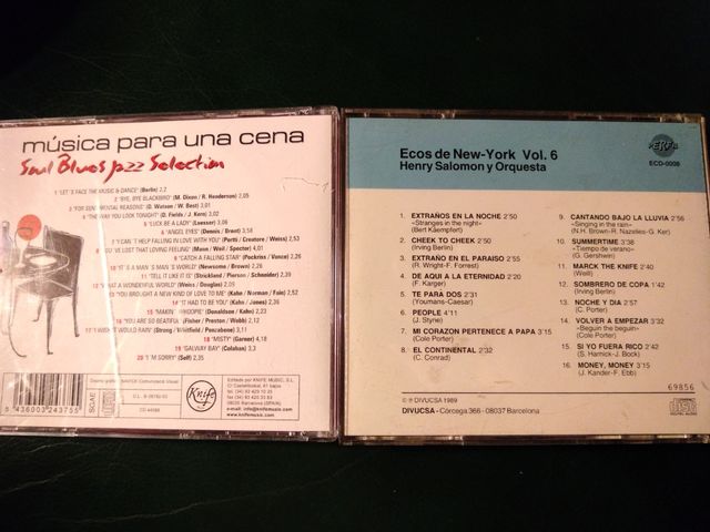 CD's VARIADOS  - MÚSICA RELAJANTE Y BOSSA NOVA 