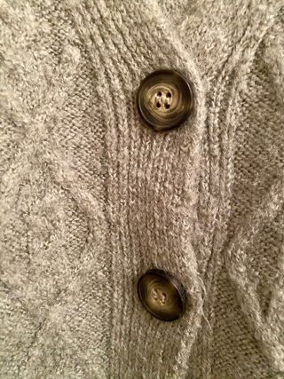 Cardigan Zara de punto, color azul turquesa