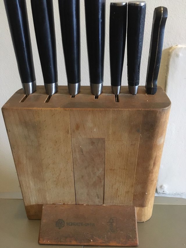 schulte-ufer taco de madera juego 7 cuchillos