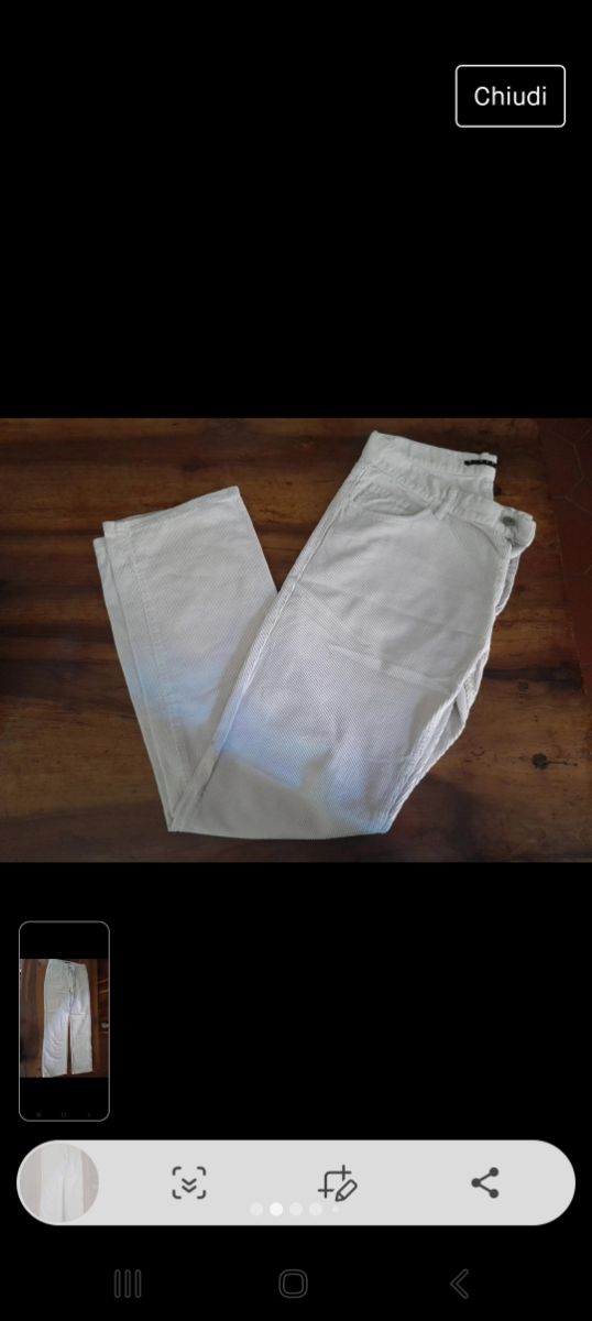 Pantaloni velluto a coste Sisley beige