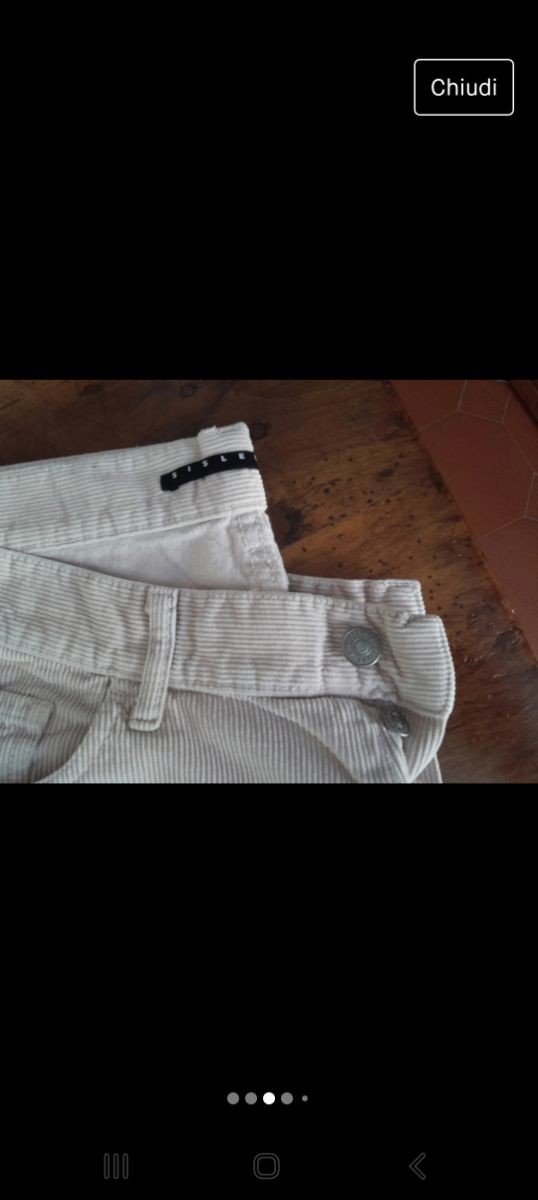 Pantaloni velluto a coste Sisley beige