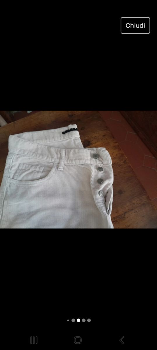 Pantaloni velluto a coste Sisley beige