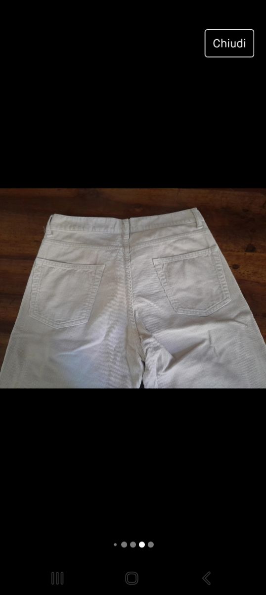 Pantaloni velluto a coste Sisley beige