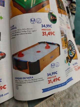 Juguete air hockey 
