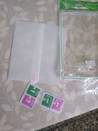 Funda Móvil bq V Plus, 5.5 y 2 Protectores Cristal