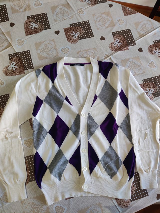 Maglioncino bianco , cardigan,