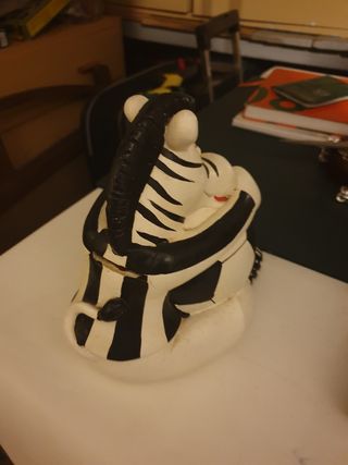 Salvadanaio Juventus zebra bianco e nero