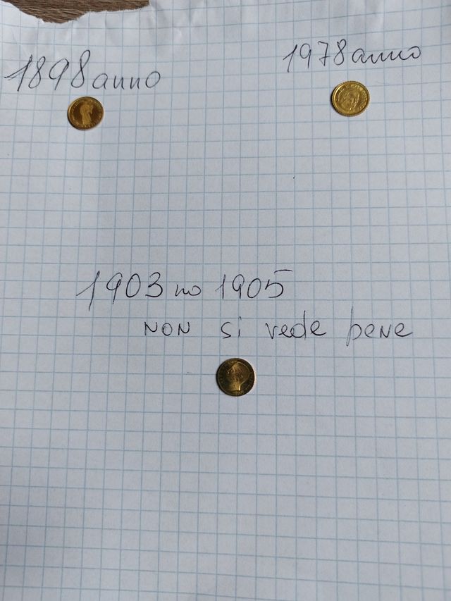 Mini monete  da oro 3 pezzi