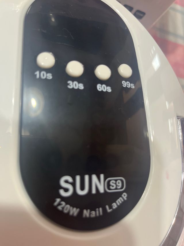 Lampara de uñas para secar. 1 uso