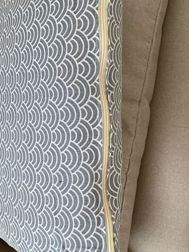 2 fundas de cojin nuevas, hechas a medida