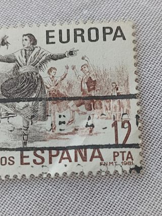 Sello europa baile popular la jota 