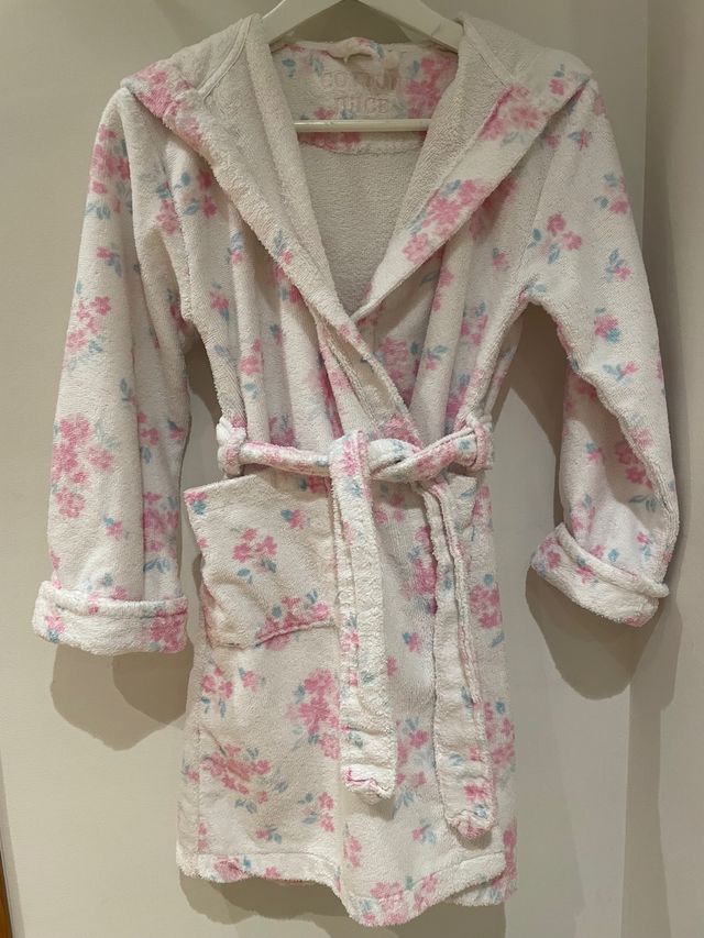 Albornoz de flores niña 10-12