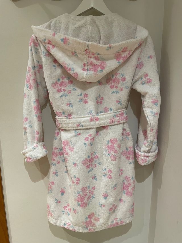 Albornoz de flores niña 10-12