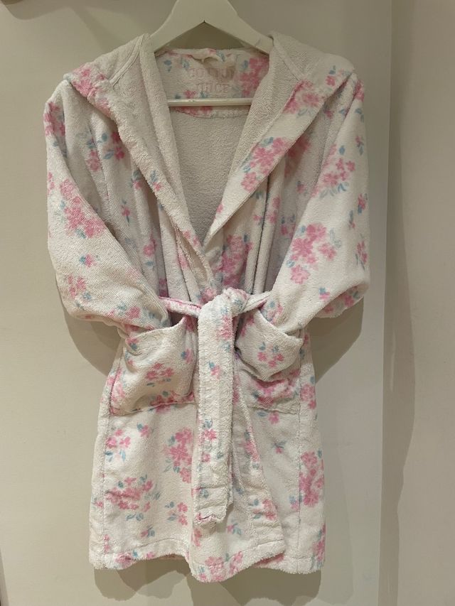 Albornoz de flores niña 10-12