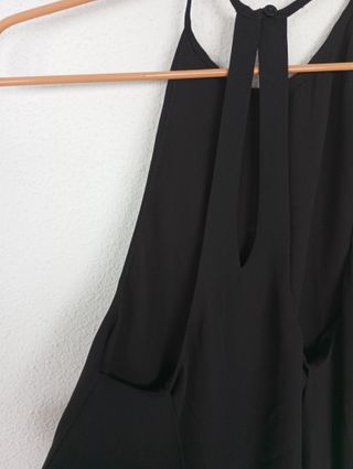 CAMISETA NEGRA CUELLO HALTER T.XS TRF