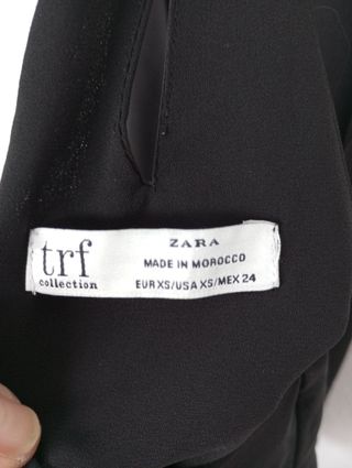 CAMISETA NEGRA CUELLO HALTER T.XS TRF