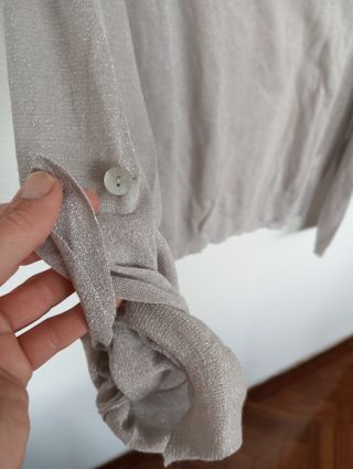 JERSEY PLATEADO MANGA LARGA T.S DE MASSIMO DUTTI