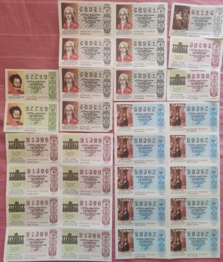 Lotería nacional antigua año 1987-1988