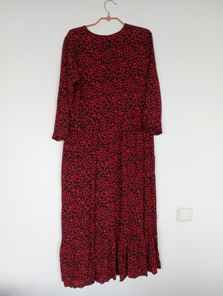 VESTIDO HOLGADO LARGO ANIMAL PRINT ZARA T.S