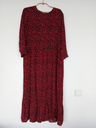 VESTIDO HOLGADO LARGO ANIMAL PRINT ZARA T.S