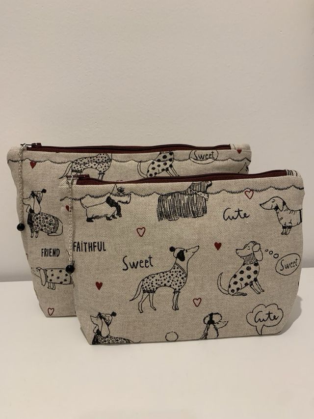 Coppia di necessaire fantasia cani