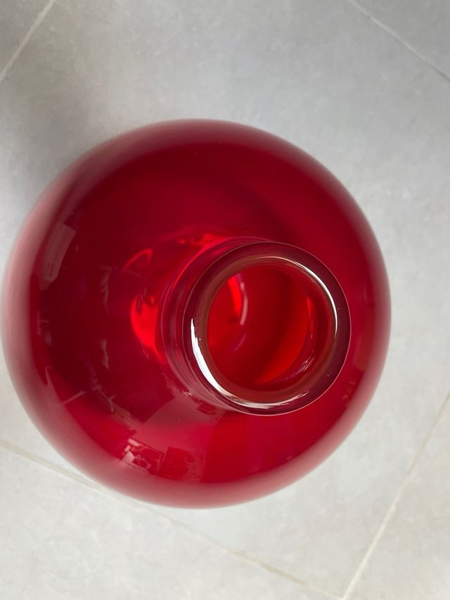 Vaso vetro rosso