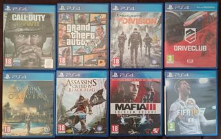 Pack 8 juegos PS4 + Regalo accesorio PS4