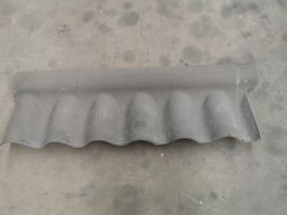 Fibrocemento, cumbrera de tejado, caballete. 