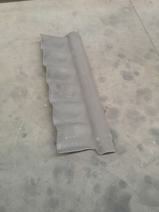 Fibrocemento, cumbrera de tejado, caballete. 