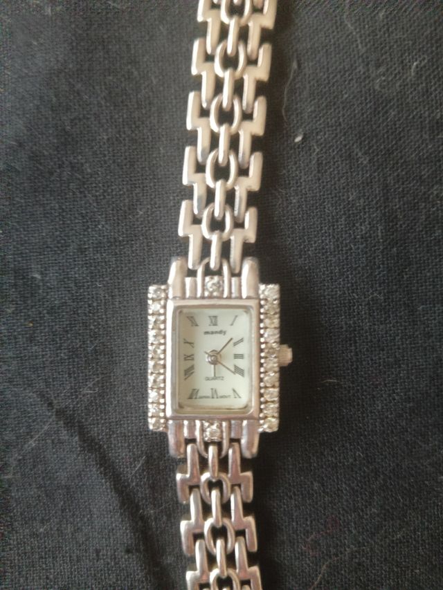 Reloj plata y circonitas