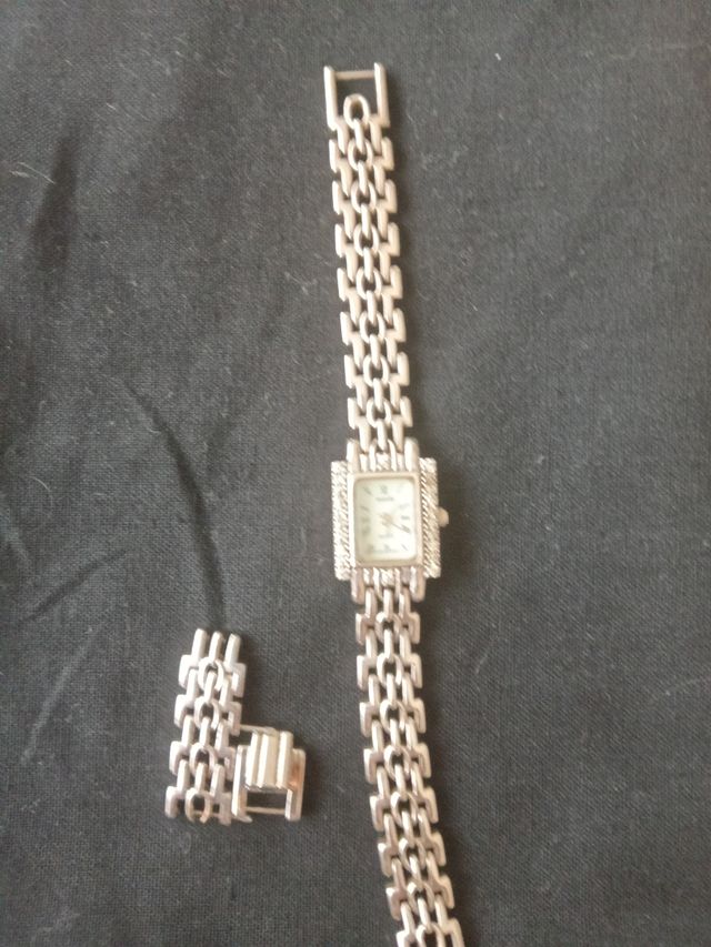 Reloj plata y circonitas