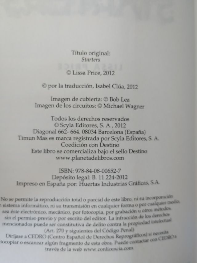 Starters, Lissa Price