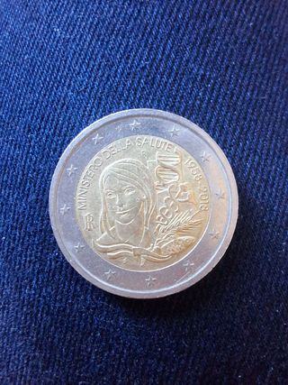 Moneta 2 euro ministero della salute