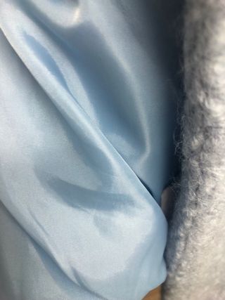 abrigo lana azul claro