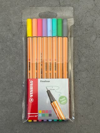 stabilo fineliner, point 88, pastel color