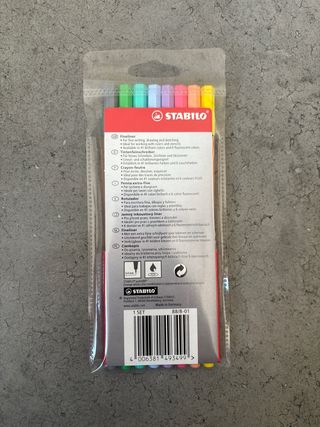 stabilo fineliner, point 88, pastel color