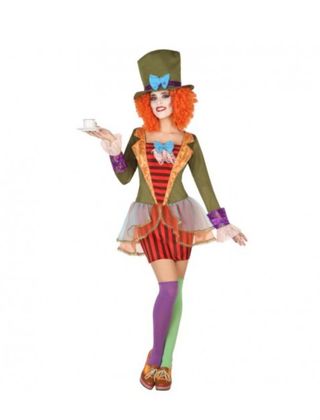 Disfraz sombrerera con peluca