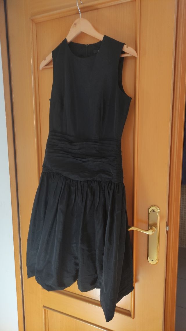 Vestido mujer de fiesta negro talla M 38