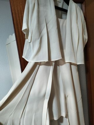 Vestido novia pará Boda Civil beige 
